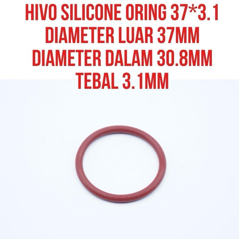 Oring 3.1x30.8 3.1mm x 30.8 mm Seal Sil Silikon Tebal 1mm Diameter Dalam 30.8mm Tahan Panas | Hivo H