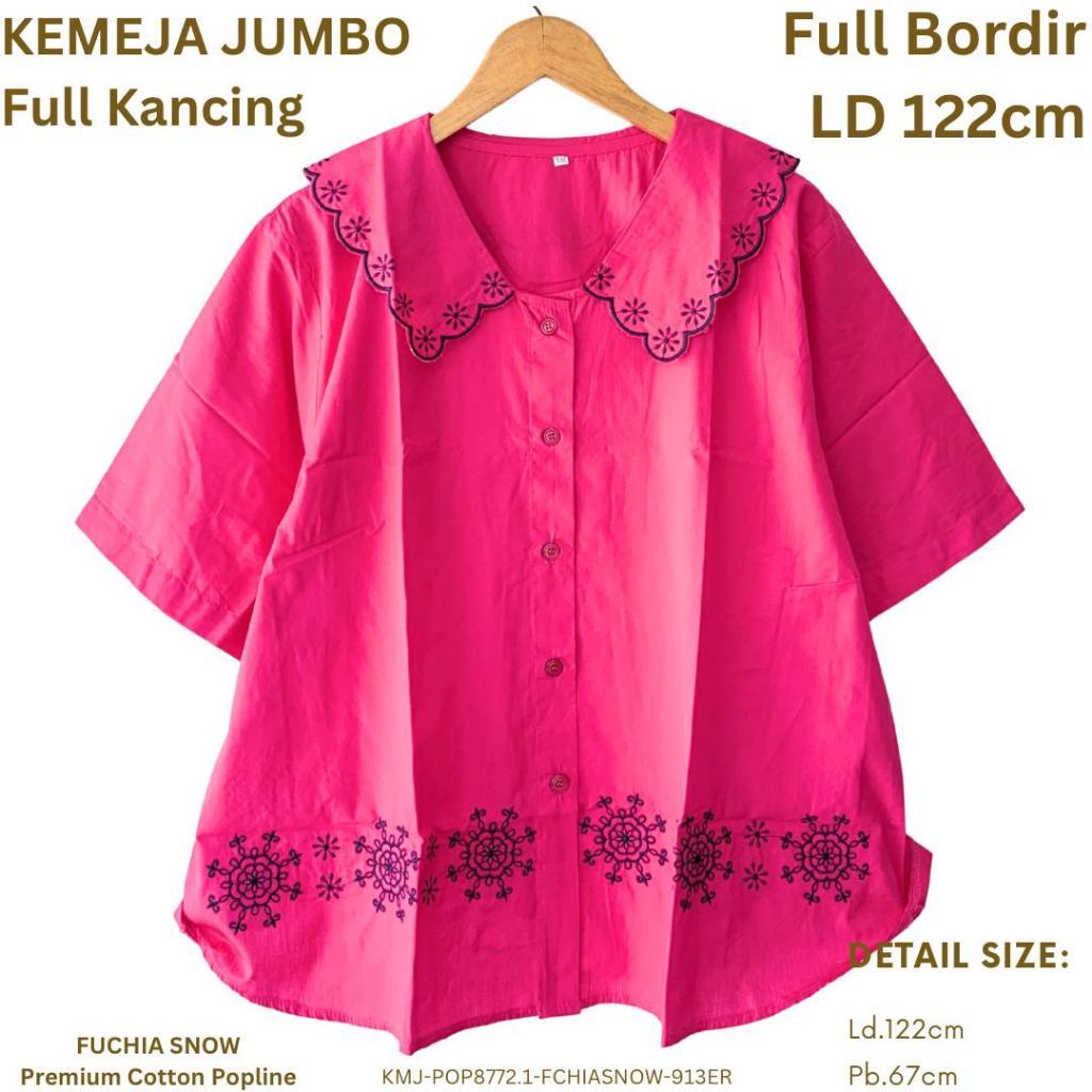 JUANXSHOP KEMEJA WANITA KEKINIAN JUMBO PREMIUM KATUN ADEM LD 120CM / KEMEJA JUMBO STYLE KOREA  / ATA