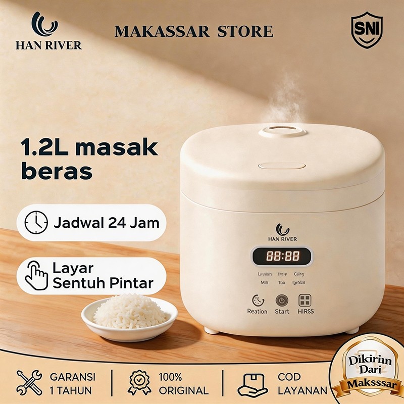 HAN RIVER Rice Cooker 1.2L Magic Com Touch Screen Smart Cooker
