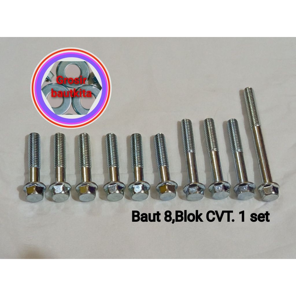 10,PCS..BAUT 8, BAUT BLOK CVT MOTOR METIC HONDA PCX 160,ADV 160,,VARIO 160,,STYLO, BAUT TOPI, BAUT P