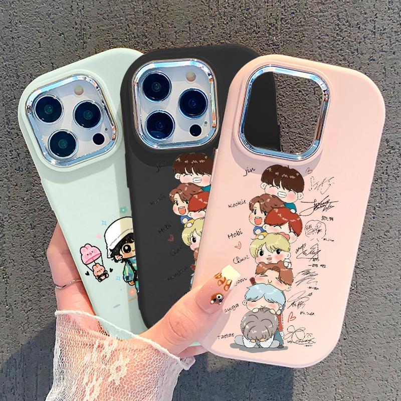 Softcase For Samsung Case A32 5G A34 M32 Silicon Silver Chrome Lens Lucu BTS Casing Ponsel