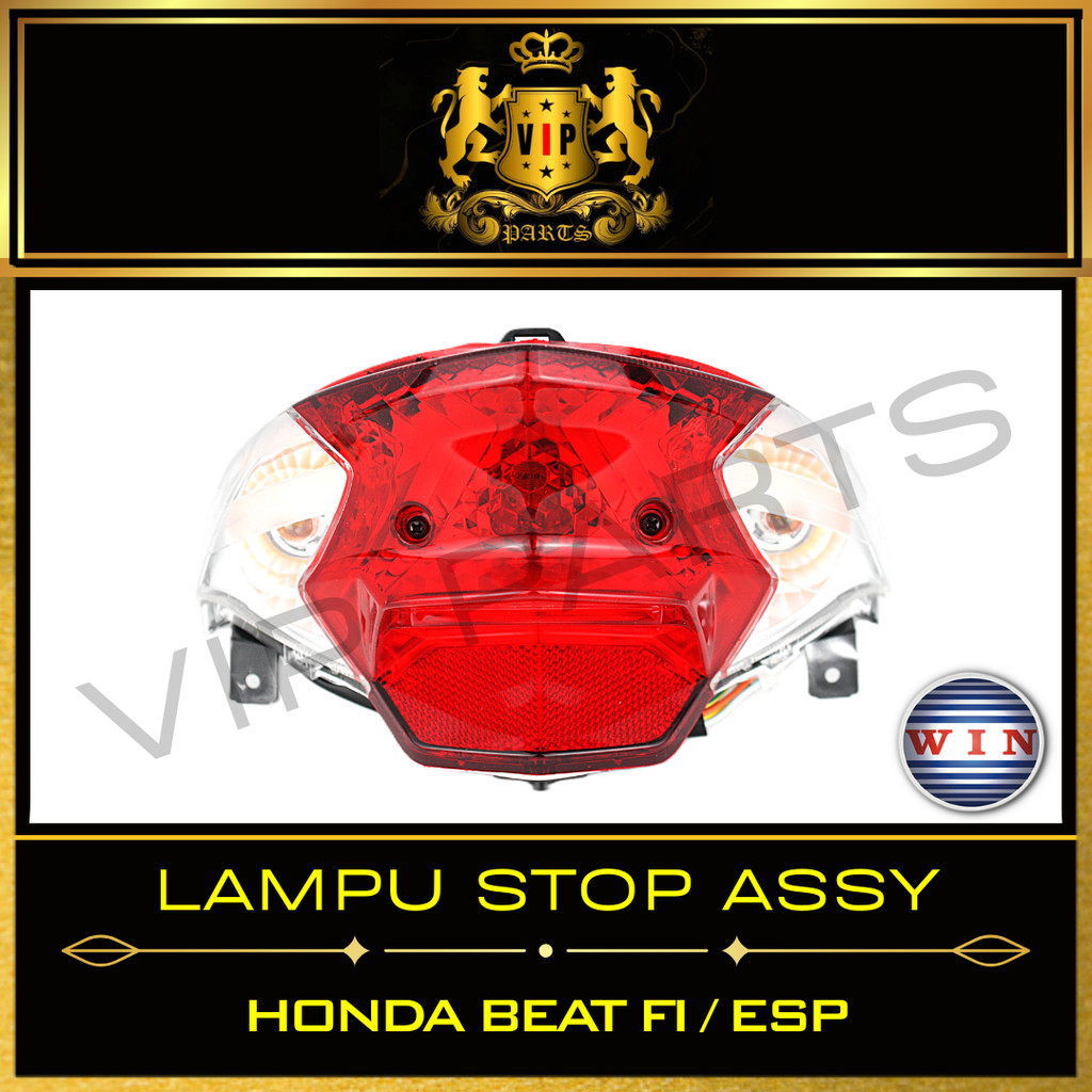 VIP-PARTS/WIN-LAMPU-STOP-ASSY/BACK-LIGHT/REAR/COMB/TAIL/LAMP/BELAKANG/REM/MOTOR/HONDA/BEAT-FI/ESP/CB