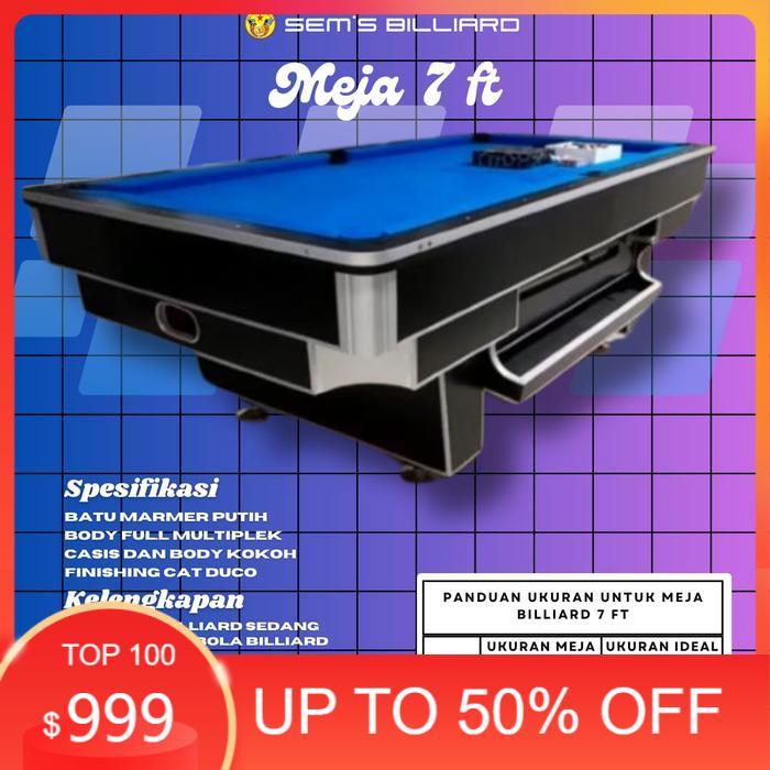 Meja Billiard 7 ft bola kecil / meja biliar / meja bilyar