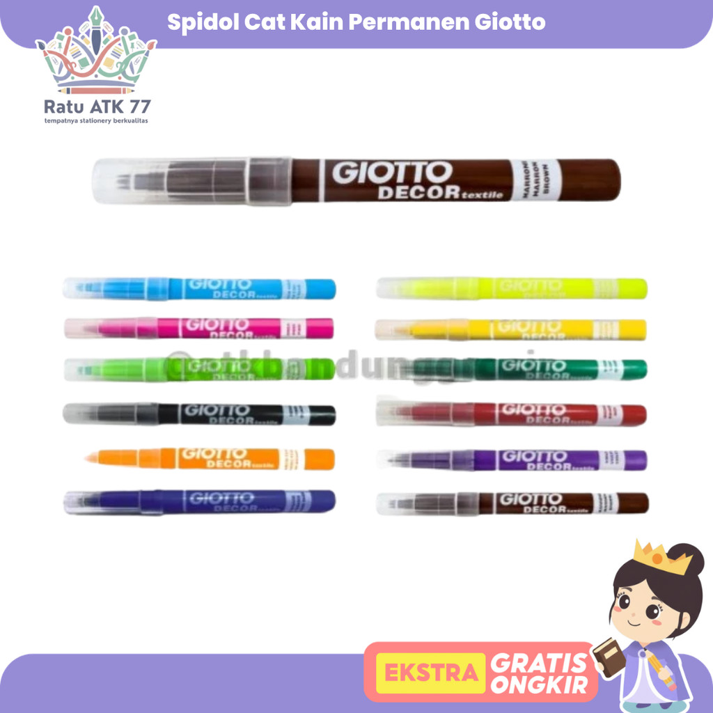 GIOTTO Decor Textile / Spidol Cat Kain Permanen ABG - SATUAN SHRAT