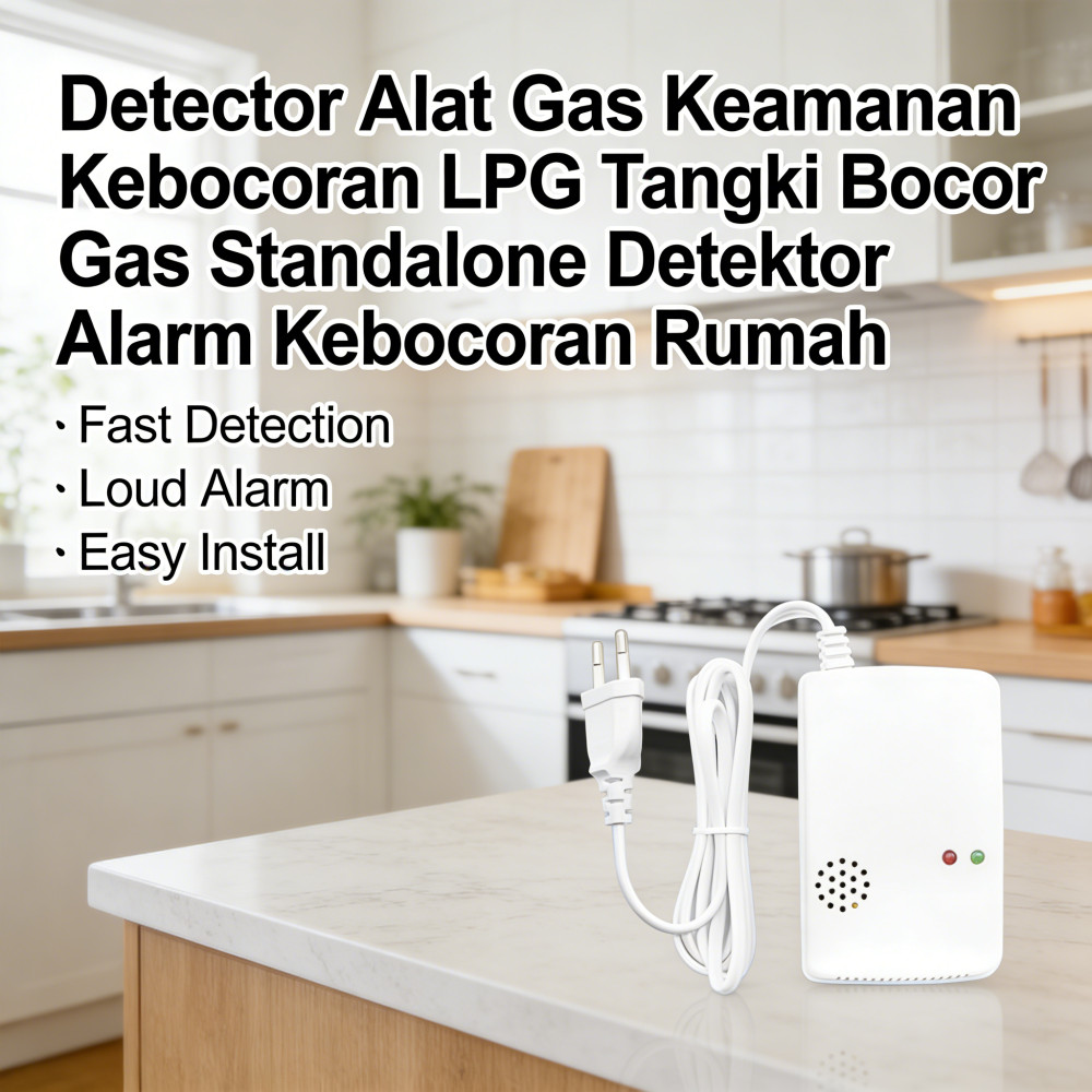 Tangki LPG Bocor Kebocoran Gas Alarm Detektor Kebocoran Gas Alat Detektor Gas Leak Detektor Gas Stan