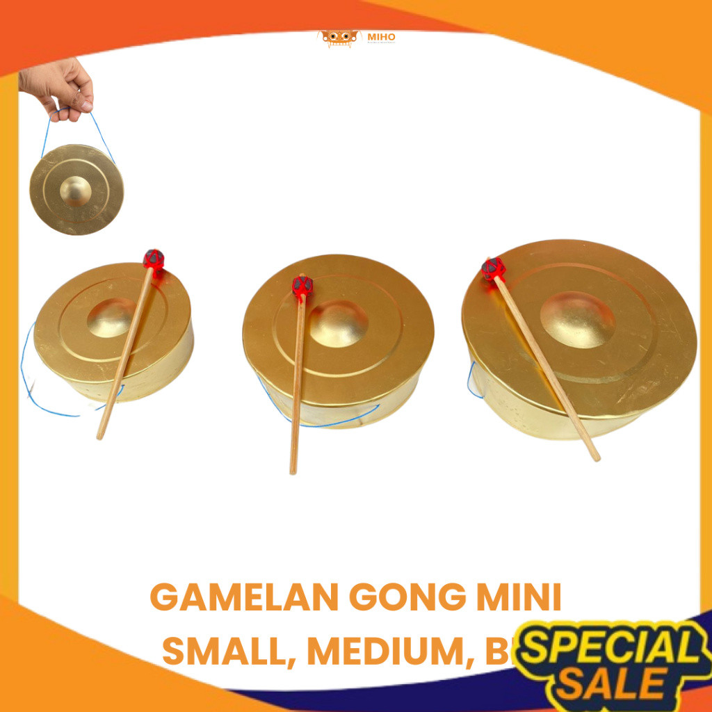 Gamelan Gong Mini, Medium, dan Big - kenong - Gong bali - Mainan Gong - Mainan Gamelan - Alat musik 