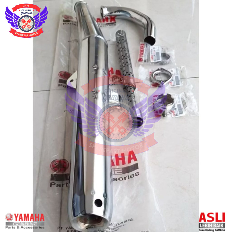 PAKET LENGKAP KOMPLIT KNALPOT RX KING FULLSET ORIGINAL YAMAHA GENUINE PART YGP