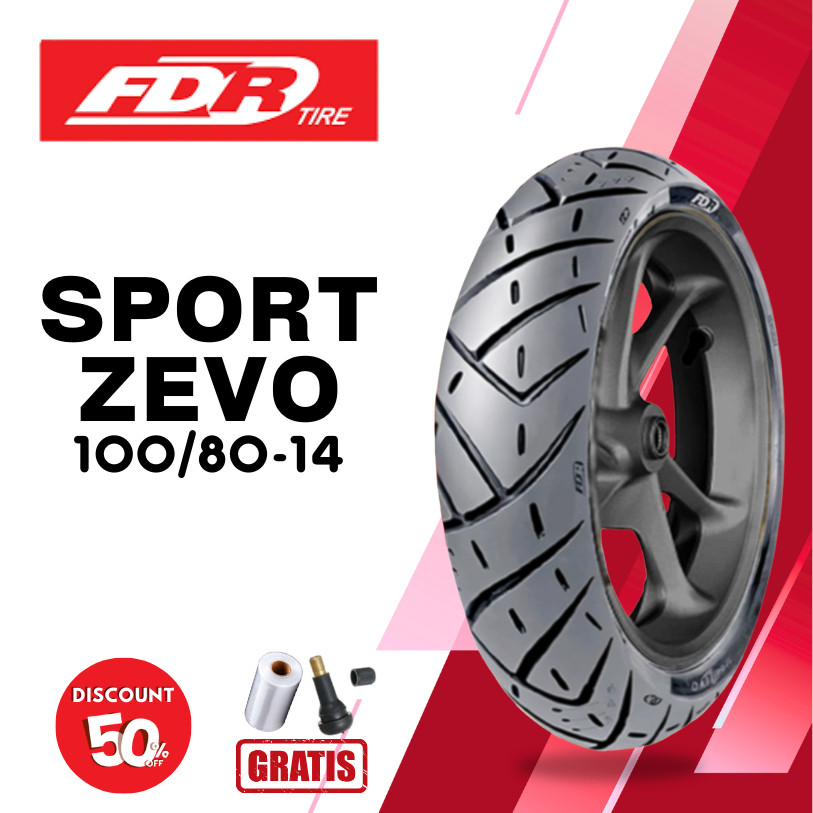 Ban Motor Matic FDR SPORT ZEVO 100/80 Ring 14 Tubeless