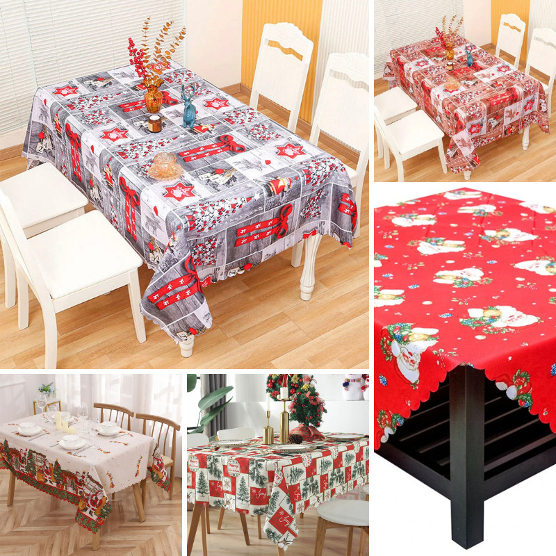 (Gama Id) Taplak Meja Natal 150 x 180cm -Taplak Meja Motif Natal-Taplak Murah-Taplak Meja Makan/Meja
