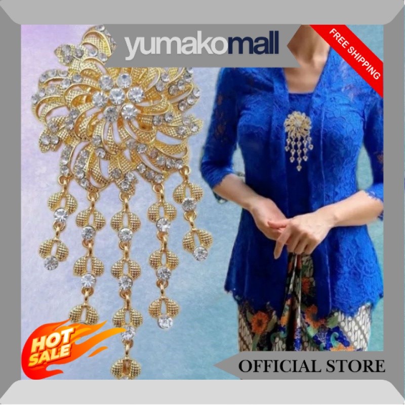 Bros Kebaya Mewah Pengantin Kirana/Bros Kutu Baru Mewah Adat Tradisional Jawa Pakaian Adat JM