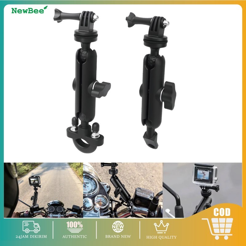 Breket Gopro Action Cam Holder Kamera Motor Camera 360 Motowolf Spion Mounting Motor Stang Dudukan K