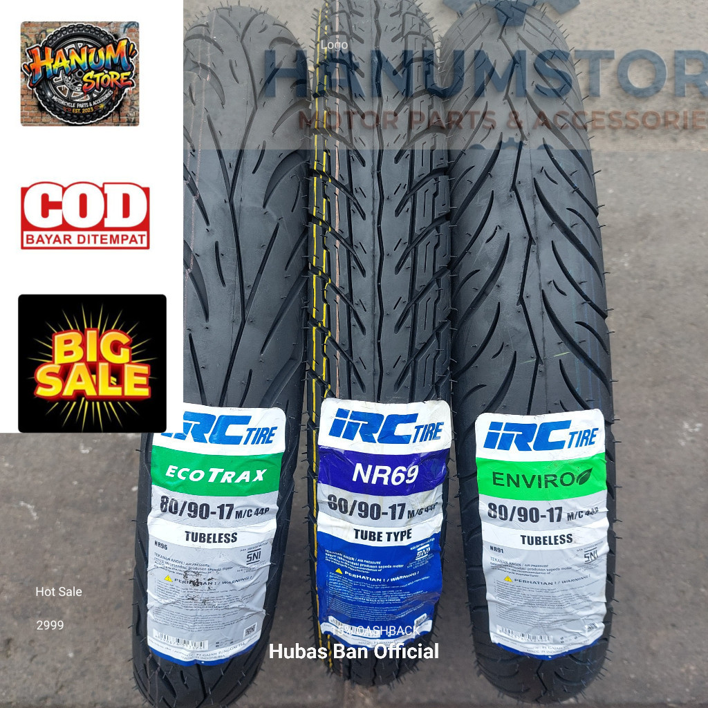 Promo Ban IRC Ring 17 70/90 80/90 90/90 Motor Bebek Supra Revo Karisma Shogun Satria Fu Sonic