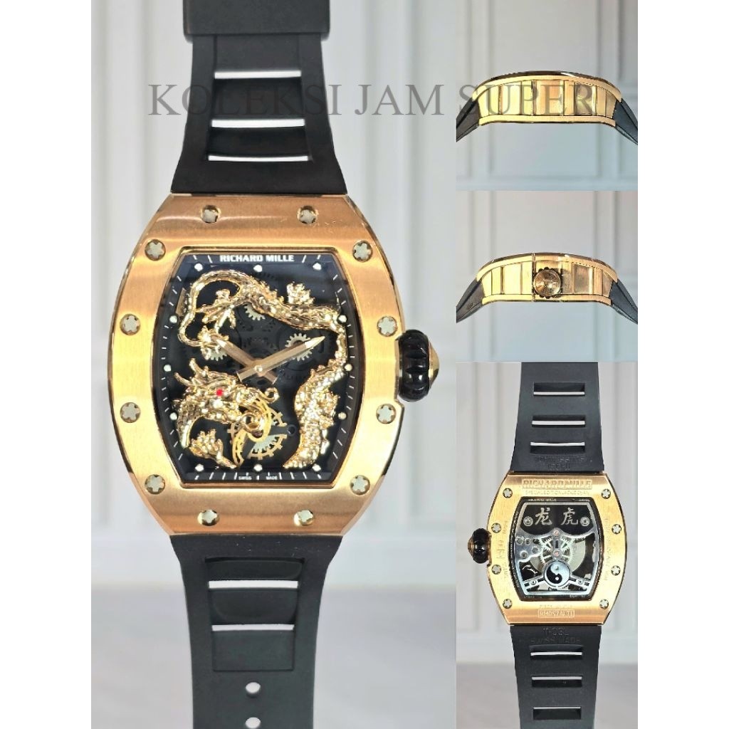 JAM TANGAN AUTOMATIC RM057 JACKIE CHAN CHROMED JAM RM AUTOMATIC
