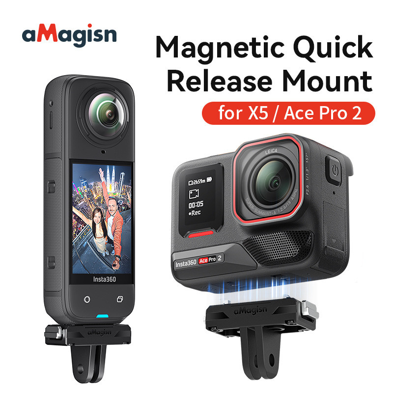 Suporte de liberação rápida aMagisn para ta360 X5 e Acepro2, base magnética de plástico com acessóri
