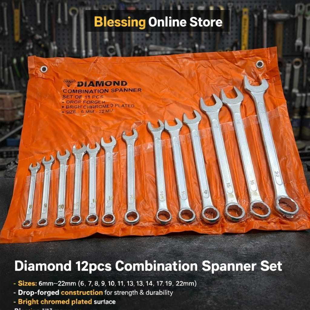 Kunci Ring Pas Set 11 Pcs Combination Wrench Set Kunci Ring Pas 1 Set Lengkap Full Set