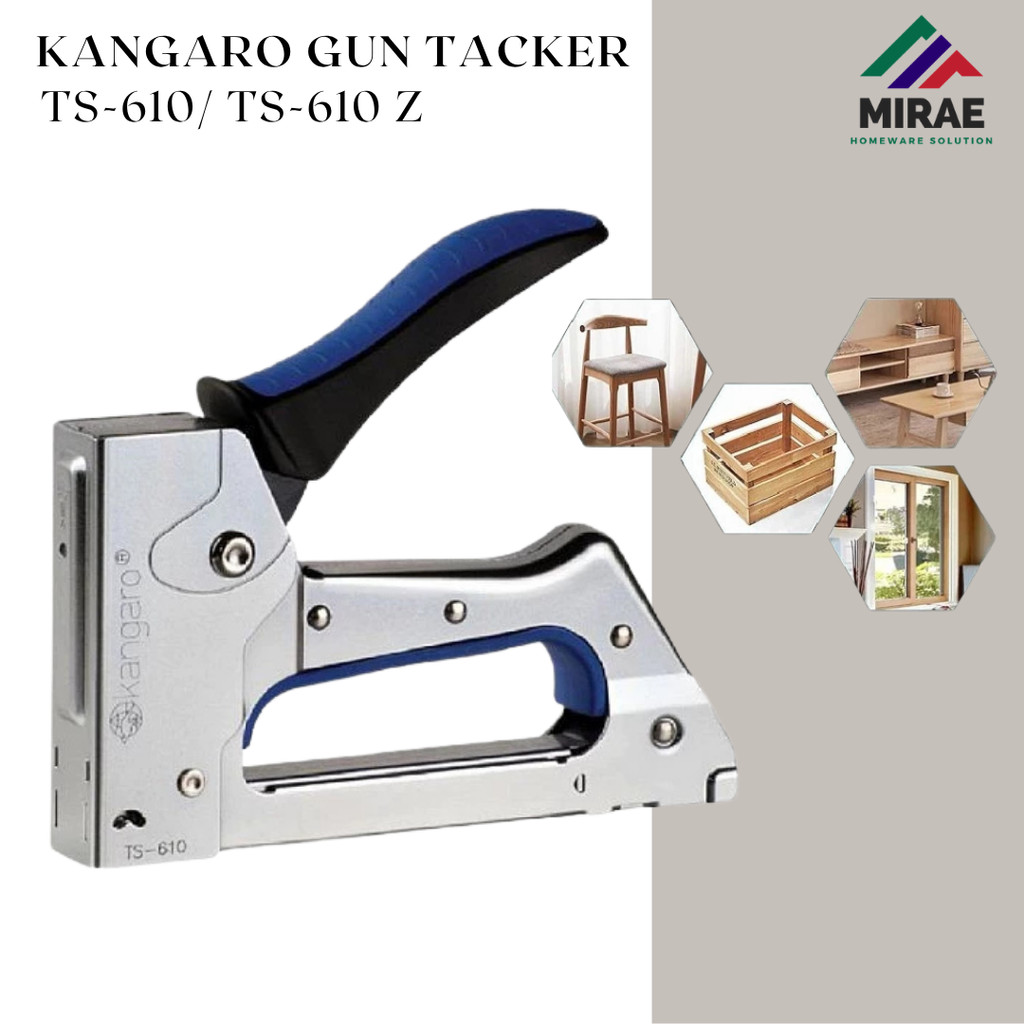 Stapler Tembak Kangaro TS-610 / TS610Z Gun Tacker