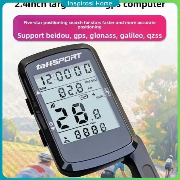 Best TaffSPORT Speedometer Sepeda Wireless Bicycle GPS Bike Rechargeable - BK-5208