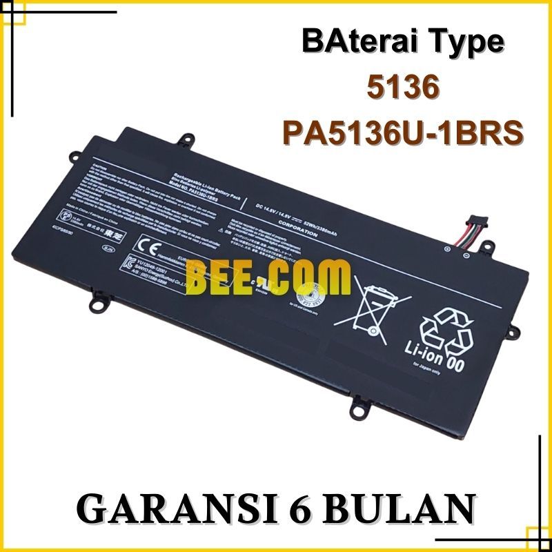 Baterai Laptop For Toshiba Portege Z30 Series Model 5136 PA5136 PA5136U-1BRS -BEE
