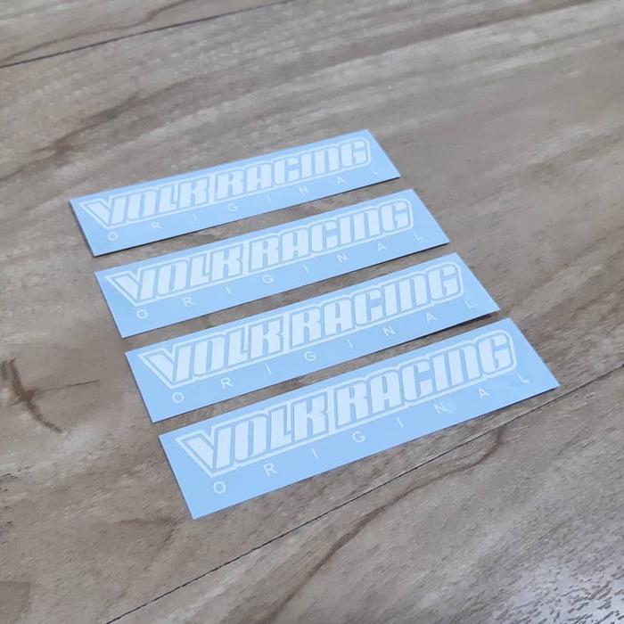 New PROMO stiker velg mobil Volk Racing untuk TE37 Saga - Putih
