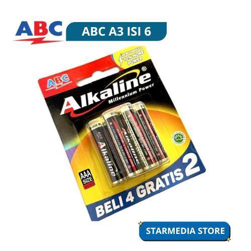 Baterai Alkaline ABC AAA A3 Kecil Batere Battery ABC Batere AAA Isi 6