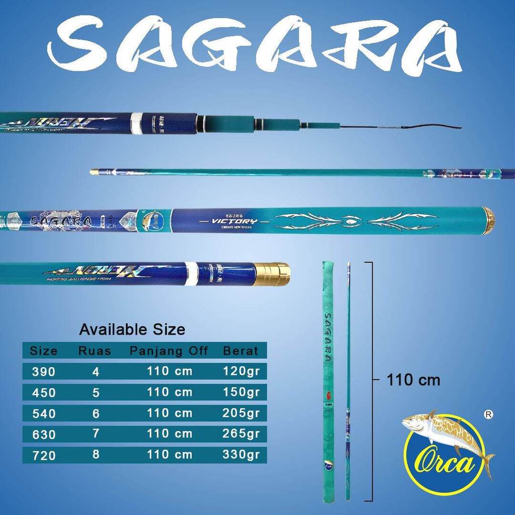 PROMO JORAN TEGEK ORCA SAGARA 390 450 540 630 720 CARBON KAKU RINGAN DAN KUAT Termurah 2026