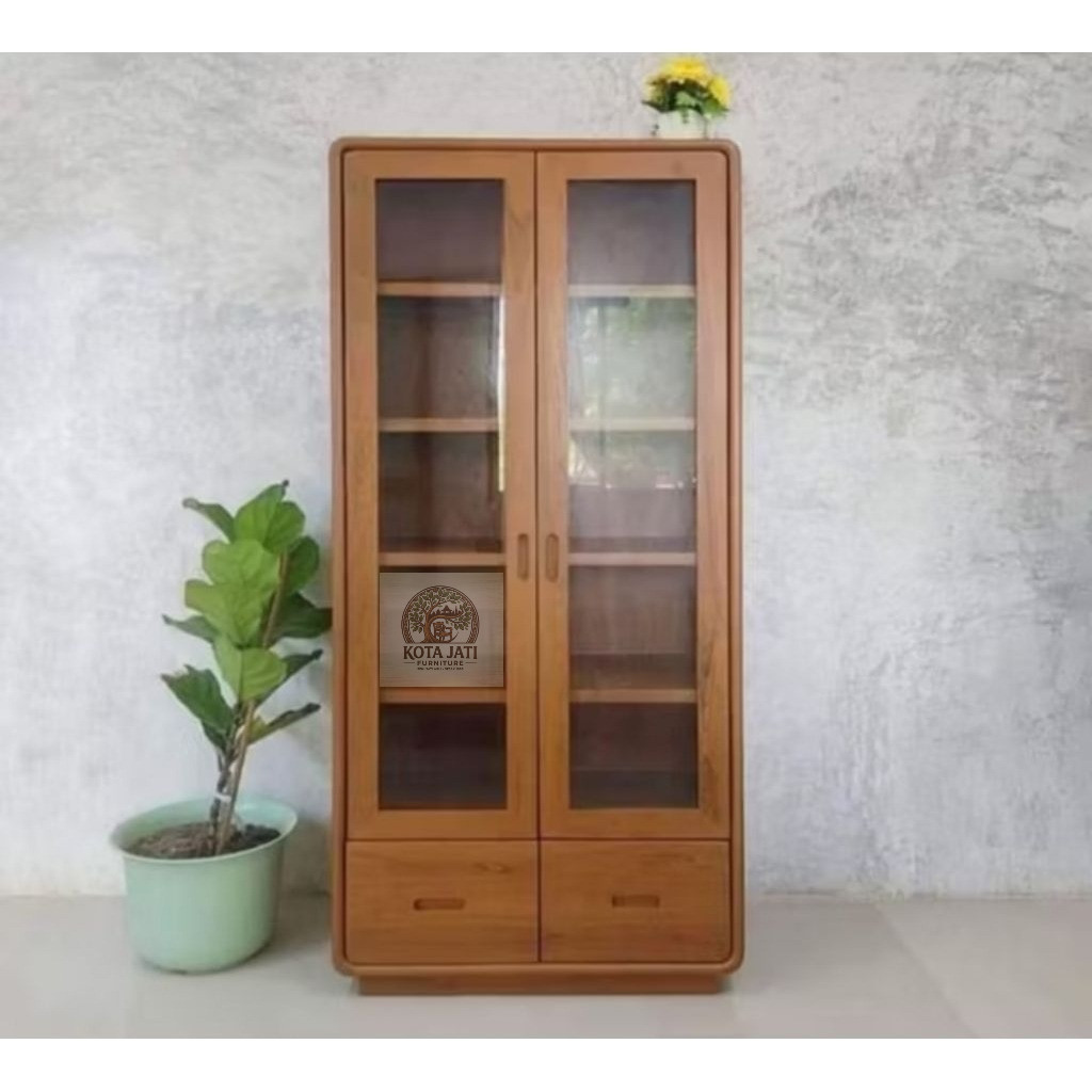 Almari Retro Kayu Jati Minimalis Lemari Baju Rak Baju