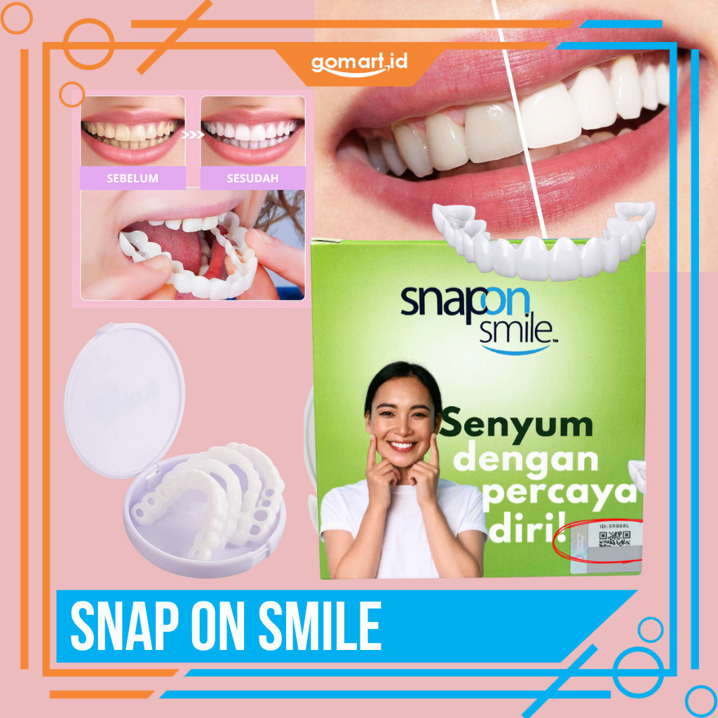 ORIGINAL Gigi Palsu Silikon - Snap On Smile - Veneer Teeth Silicon Ori - Perawatan Gigi Palsu - Gigi