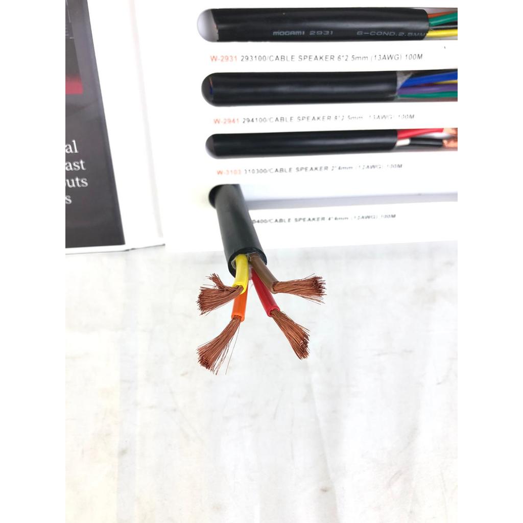 KABEL SPEAKER MOGAMI 4x4mm 12AWG MURNI TEMBAGA PEROLL W-3104