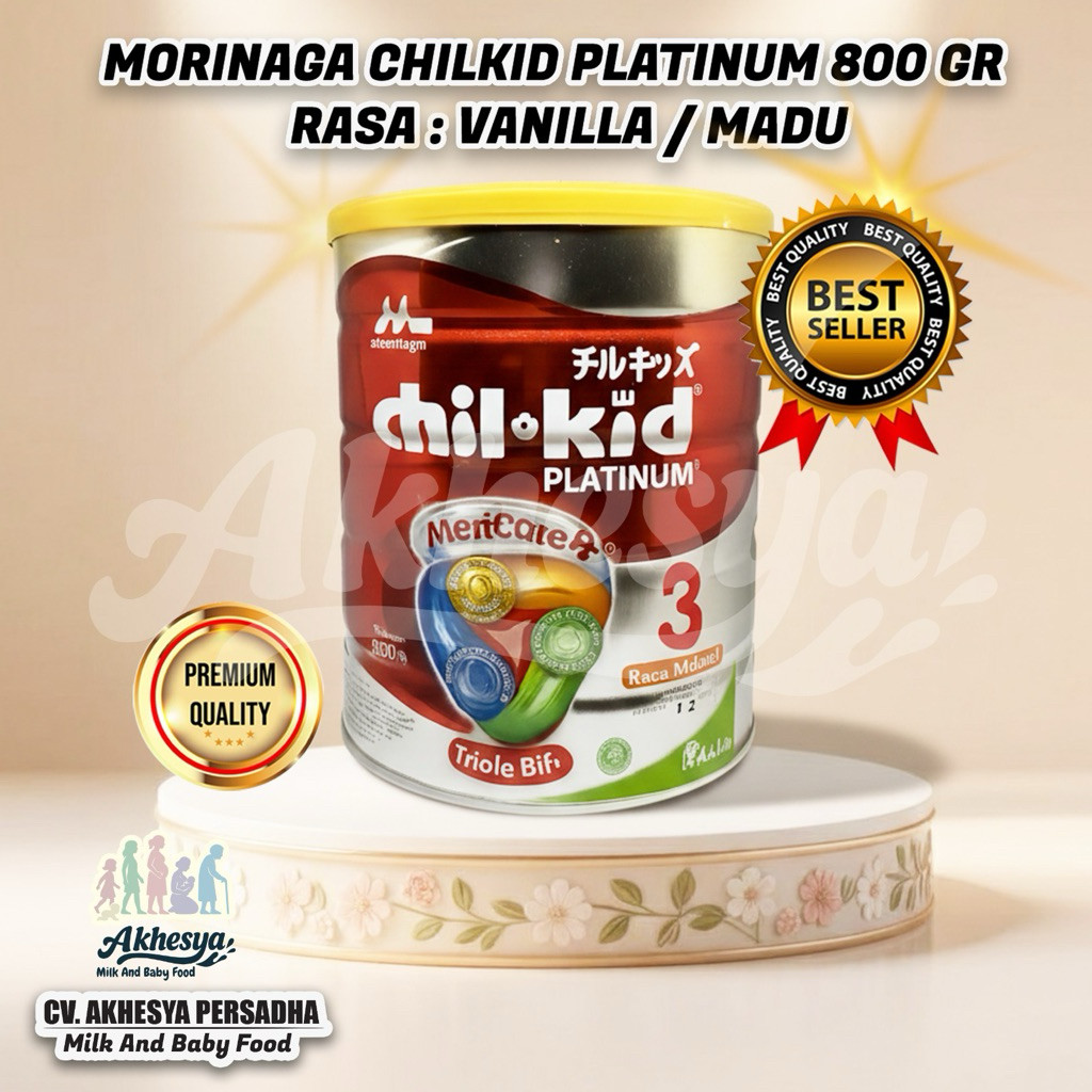 (EXP 2027) MORINAGA CHILKID PLATINUM 1-3TAHUN 800GR KEMASAN KALENG / SUSU PERTUMBUHANA SUPER PREMIUM
