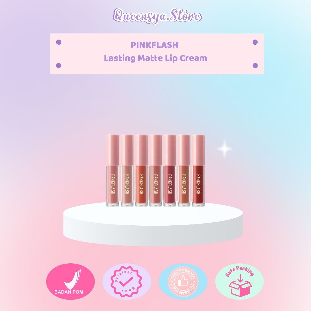 PinkFlash Lasting Matte Lip Cream Pf-L01 | Lip Matte Velvet Finish Lip Cream Pigmented Ringan