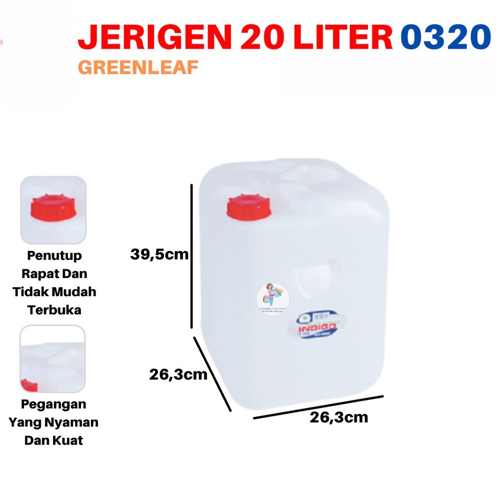 Jerigen Segi Indigo 20 Liter 0320 Green Leaf
