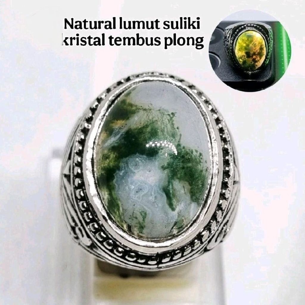 BATU CINCIN LUMUT SULIKI KRISTAL PLONG TEMBUS SENTER NATURAL
 akik 525