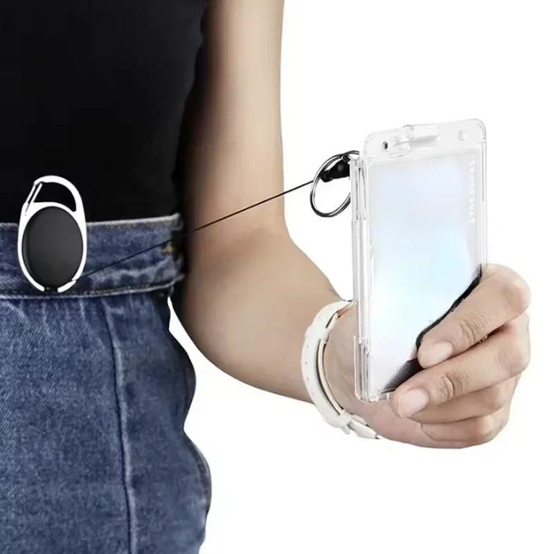 1/5Pcs Badge Reel Clip Cret Card Cover Bus Card Cover Case Retractable Badge Holder Badge Clip Heavy