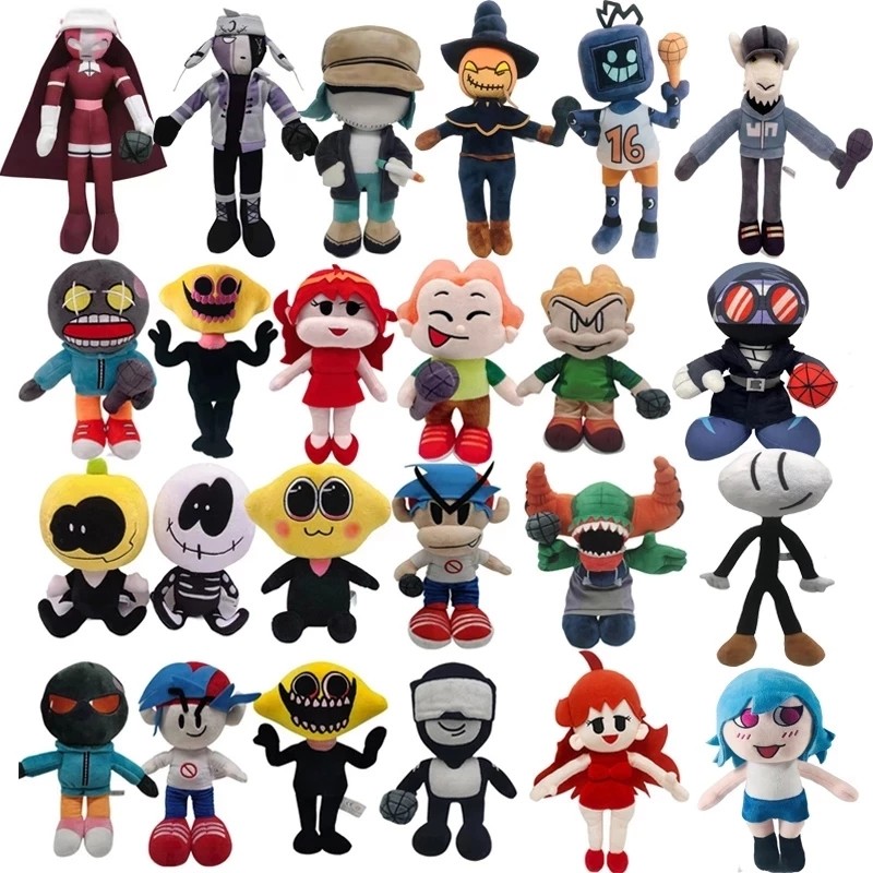 New Friday Night Funkin Plush Toys Hot Game Spooky Month Skid and Pump Sarv Ruv Garcello Soft Stuffe