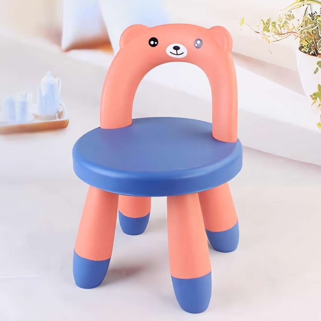 Kursi Anak Belajar Mini Lucu Plastik Kuat Kokoh Anti Licin Kursi Anak Random