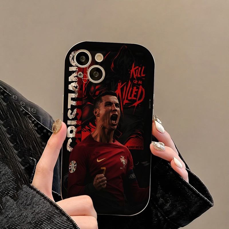 Casing iPhone Redmi Cristiano Ronaldo Portugal Untuk iPhone 16 15 14 13 12 11 Mini Pro E MAX Untuk R