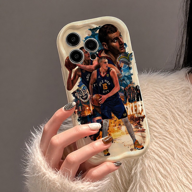 Casing iPhone Redmi Pemain Basket Nikola Jokic Untuk iPhone 16 15 14 13 12 11 Mini Pro E MAX Untuk R