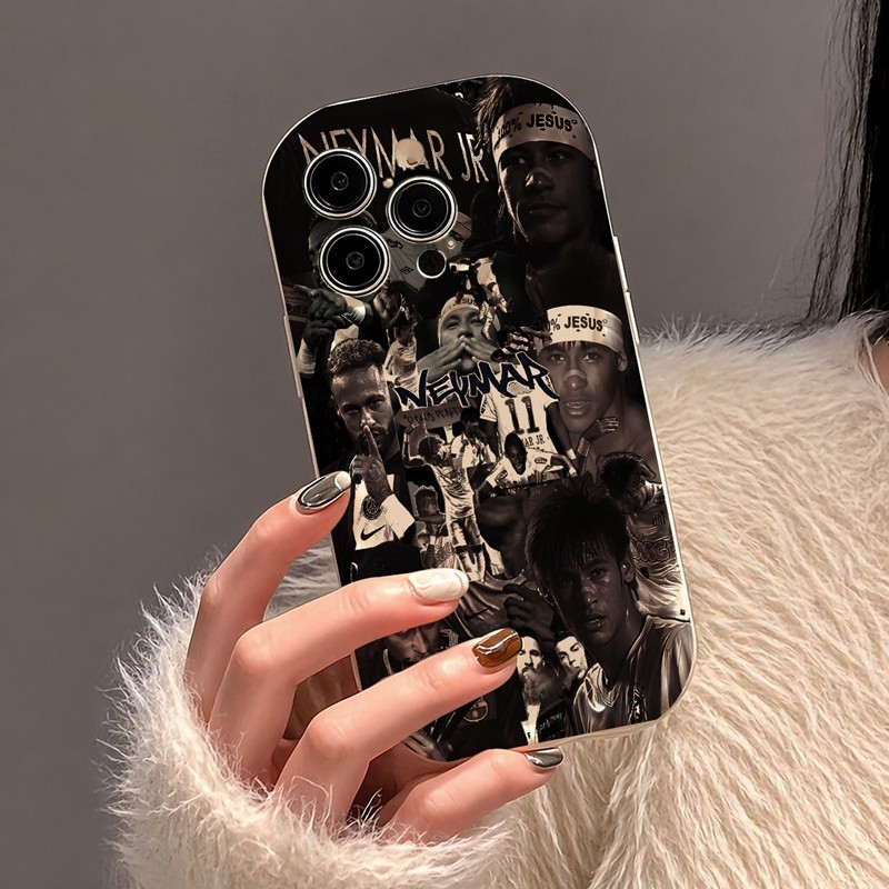 Casing iPhone Redmi Tema Gambar Neymar Jr Untuk iPhone 16 15 14 13 12 11 Mini Pro E MAX Untuk Redmi 