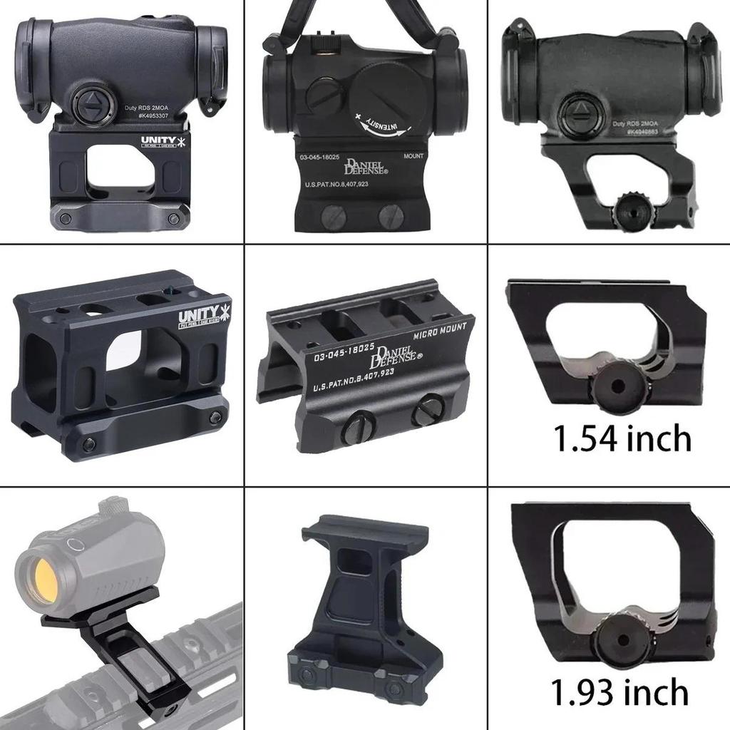 T01 T02 Red Dot Sight UNITY Fast Riser Mount Duty RDS R5 Offset Mount 45° Side Mount Optic Bracket S