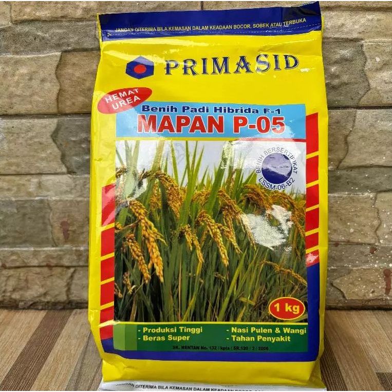 PROMO TERBATAS MAPAN P-05 - 1kg ( BENIH PADI HIBRIDA) BENIH UNGGUL / BENIH PADI MAPAN 05 ASLI