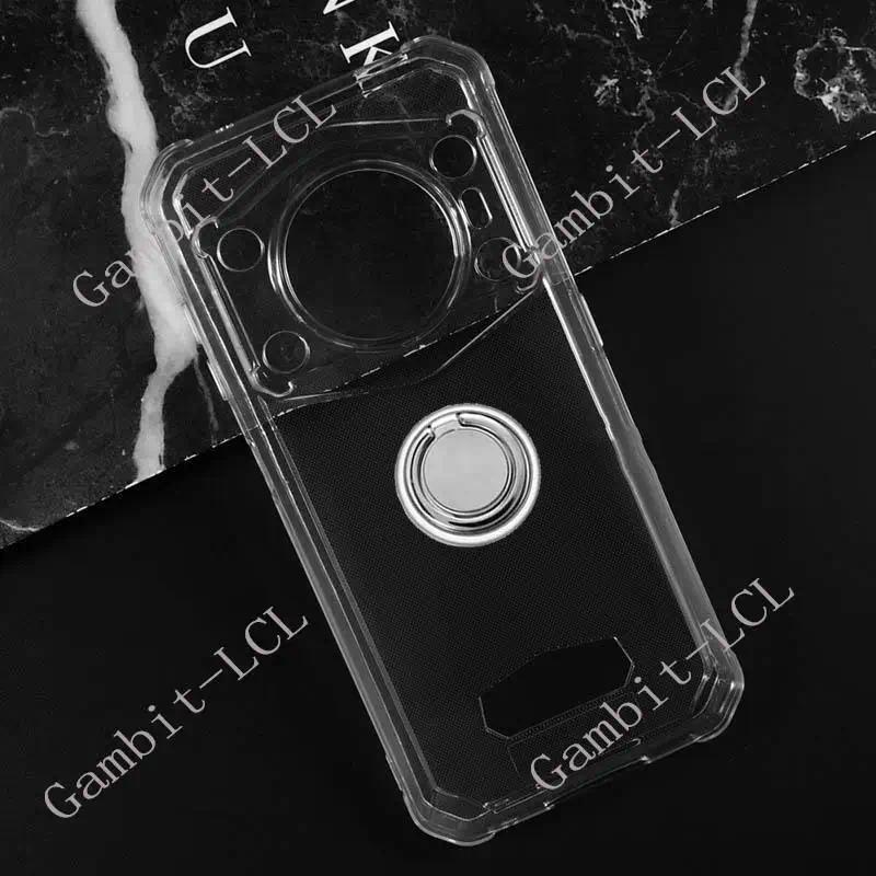 For Oukitel WP22 6.58" 2023 OukitelWP22 Back Ring Holder Bracket Phone Cover TPU Soft Silicone Case 