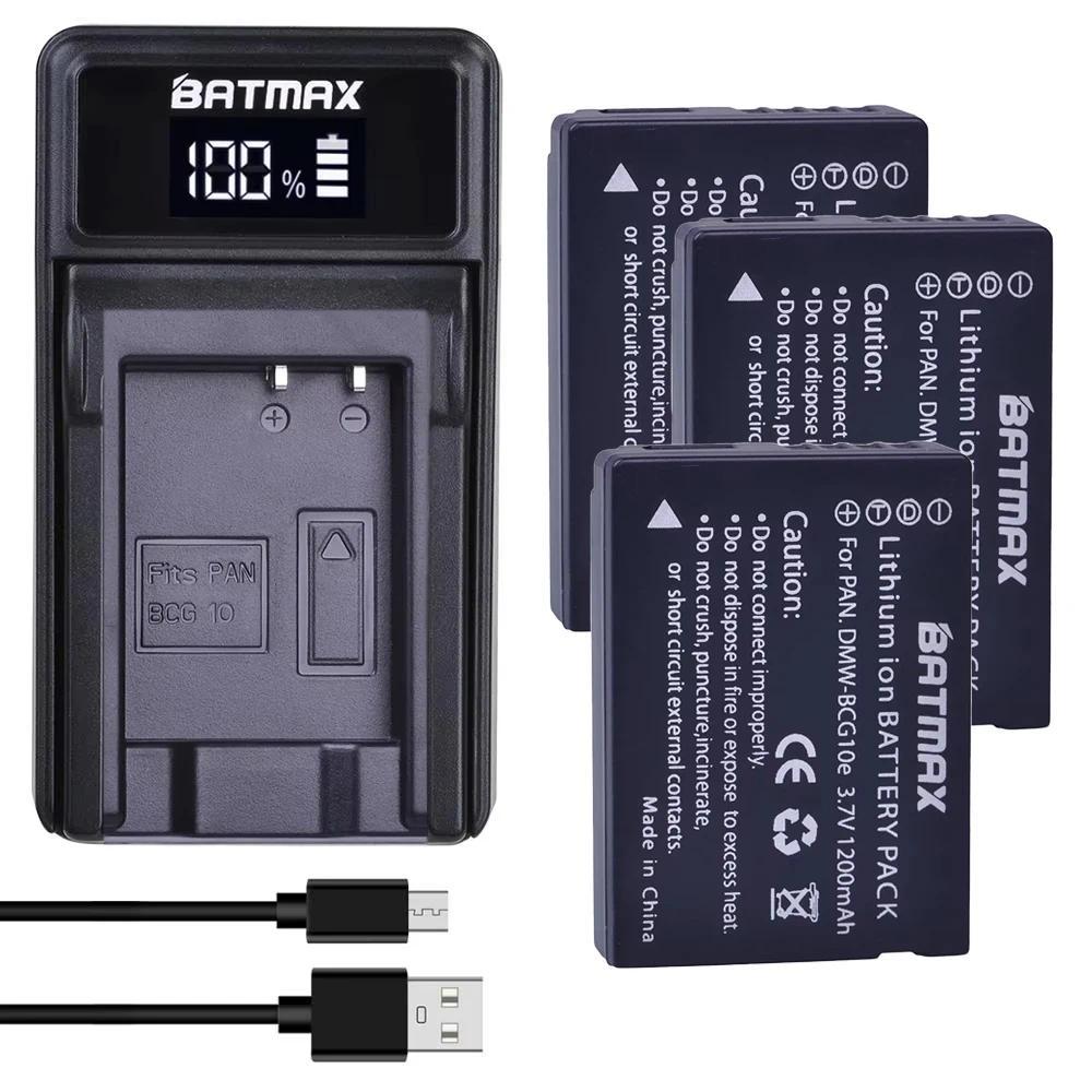 DMW-BCG10 BCG10E battery/ LED USB Charger for Panasonic Lumix DMC-3D1  DMC-TZ65 TZ35 TZ31 TZ30 TZ25 
