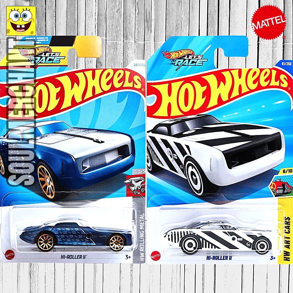 Hotwheels Hi-Roller II Putih Biru Lets Race