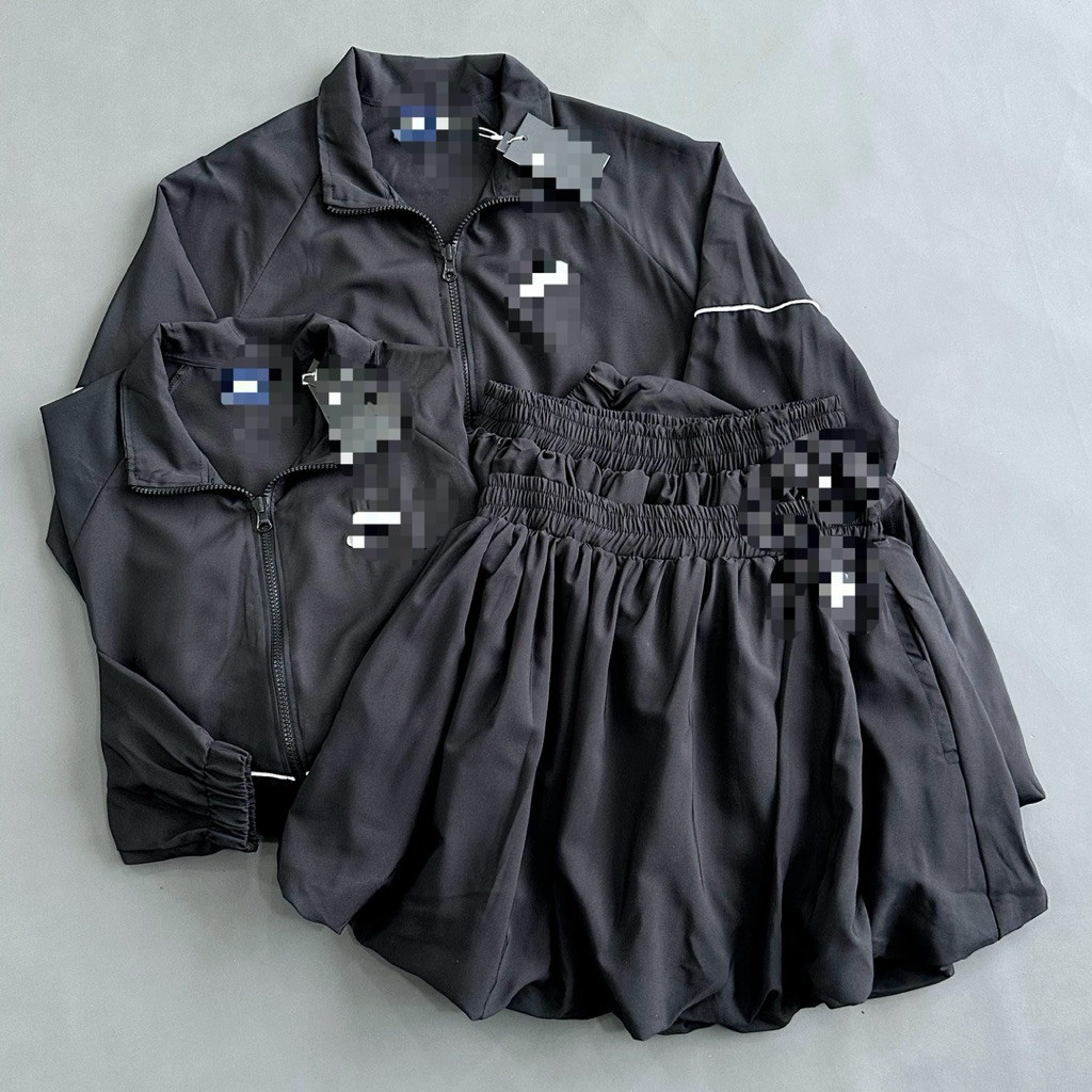 One Set jacket Bubble skirt wanita
