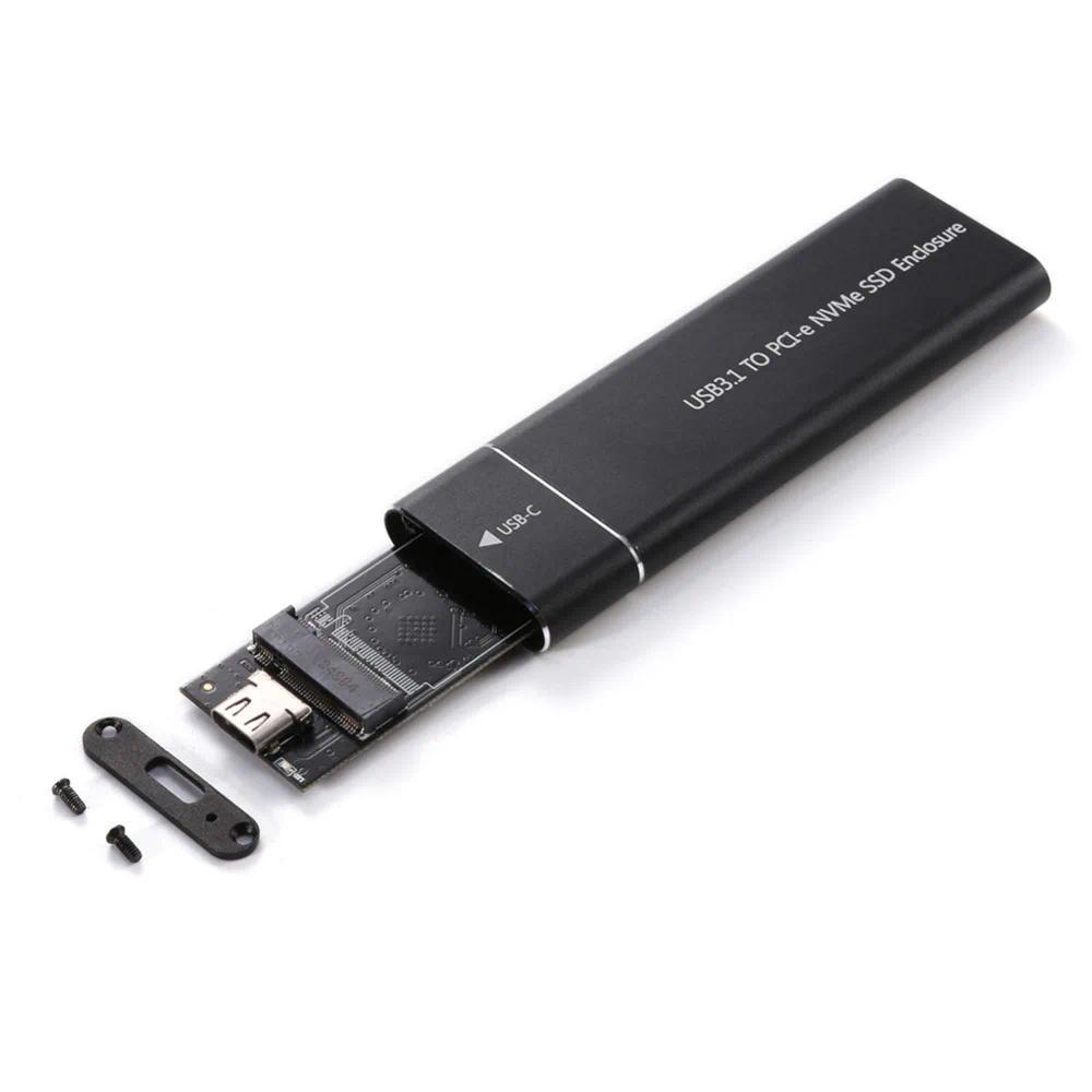 USB 31 to M2 NVME PCIe SSD Enclosure, NVME MKey to Type C Adapter Case For nvme SSD, 10Gbps Gen 2 US