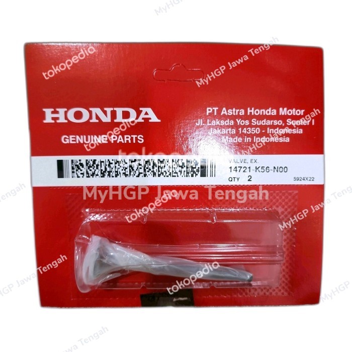 14721K56N00 Klep Ex/Exhaust CB150R/Sonic/GTR 150 14721-K56-N00 14721 K56 N00