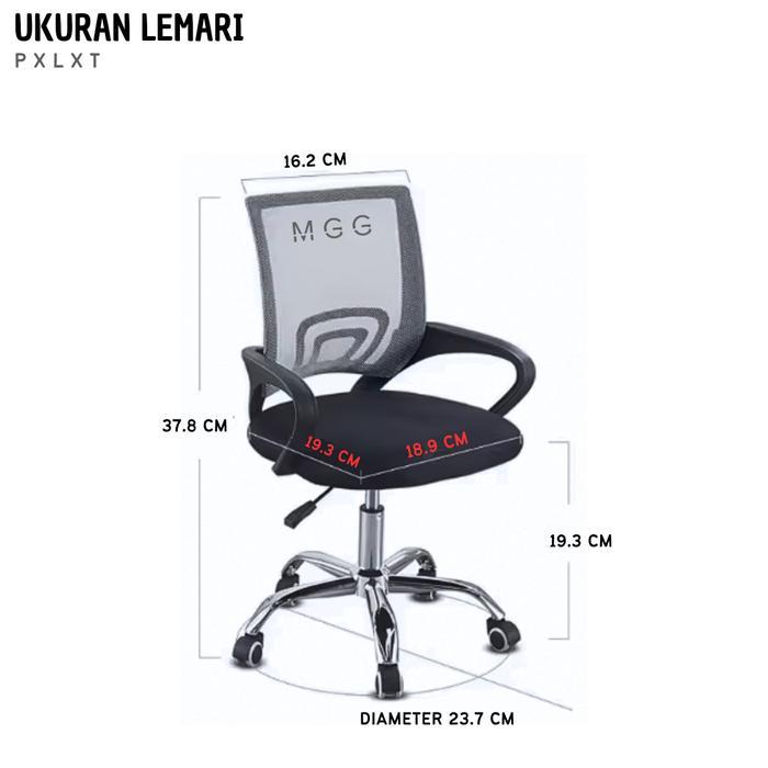 MGG Kursi Kantor Jaring Kursi Kantor Staff Kursi Kerja Hidrolik Chair Office Murah Kuat Hingga 100KG