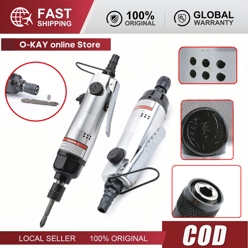 Obeng Angin Udara Kompresor 1/4" Body Besar Air Impact Screwdriver Alat Pemasang Sekrup Serbaguna