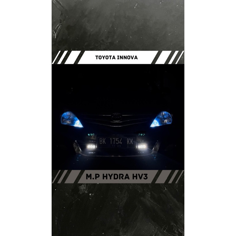 Promo Murah (2PCS) HYDRA LAMPU TEMBAK FOGLAMP SQL 3 MATA LENSA HI LOO PUTIH KUNING 2 WARNA HYDRA / M