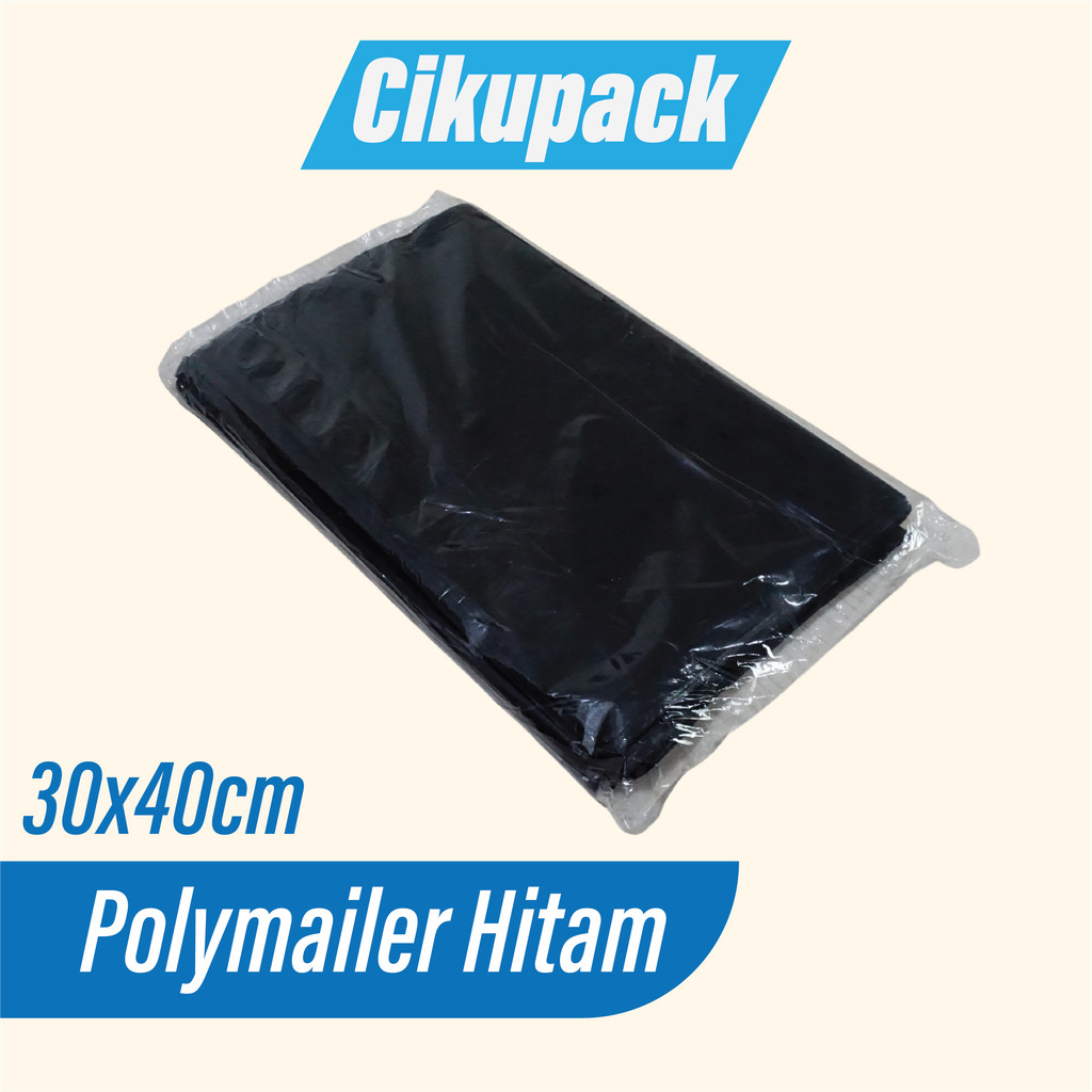 Polymailer 30x40 Plastik Packing Olshop Polimer Hitam Lem